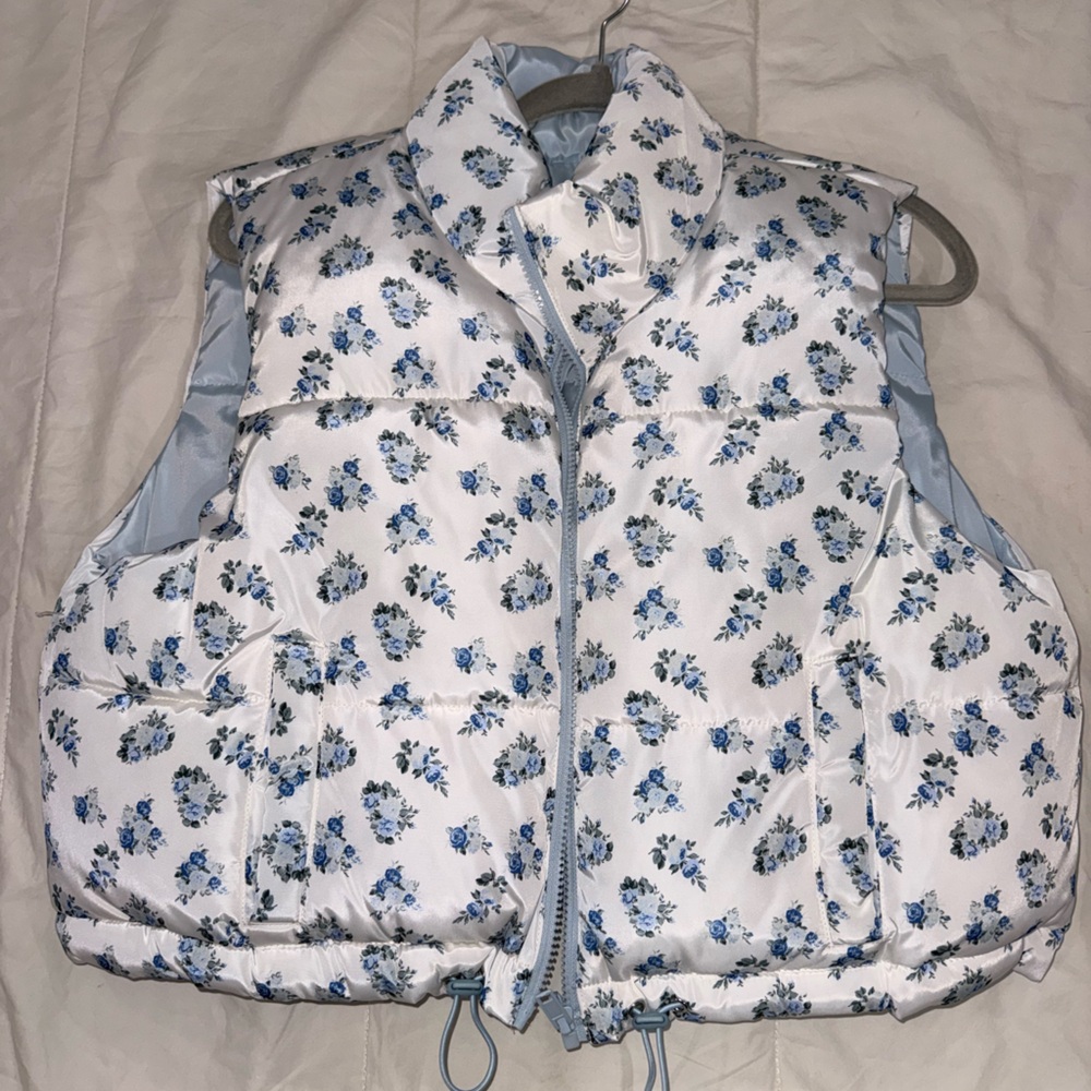 Floral Puffer Vest